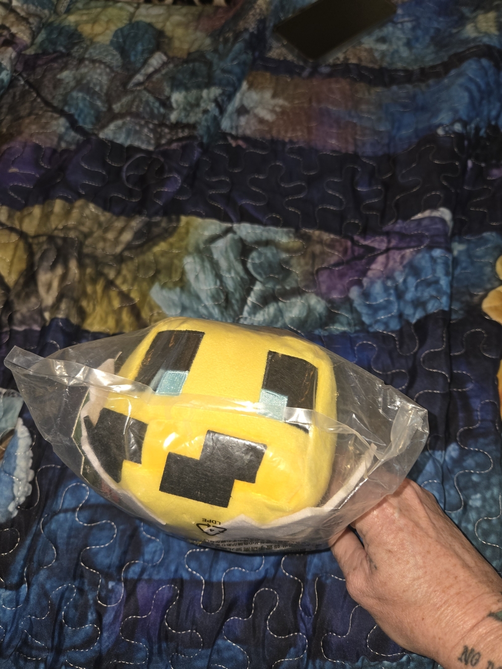 Mattel Yellow and Brown Striped Plush Character Bee From Minecraft